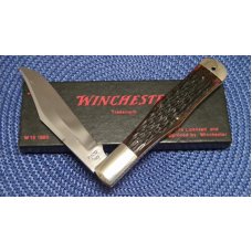 Winchester Trademark USA 1990 Bone 1920 Coke Bottle Folding Hunter Knife - NIB Winchester Trademark USA 1990 Bone 1920 Coke Bottle Folding Hunter Knife - NIB
