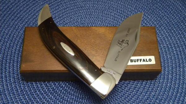 Case XX USA 4 Dot (1976) Wood P172 Buffalo Clasp Knife Case XX USA 4 Dot (1976) Wood P172 Buffalo Clasp Knife