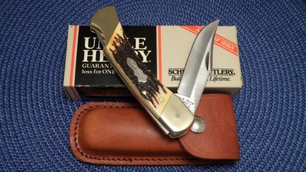 Schrade + USA LB8 Uncle Henry Staglon Papa Bear Folding Lockback Knife - NIB Schrade + USA LB8 Uncle Henry Staglon Papa Bear Folding Lockback Knife - NIB