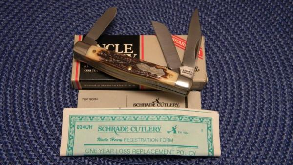 Schrade + USA 834UH Uncle Henry Staglon Trailmaster Stockman Knife - NIB Schrade + USA 834UH Uncle Henry Staglon Trailmaster Stockman Knife - NIB