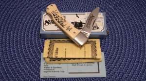Schrade + USA 513SC Scrimshaw Delrin Lockback Knife c.1993 - NIB