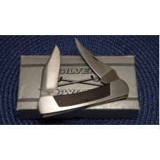 Camillus USA Silver Sword Metal/Wood #826 2 Blade Folding Knife - NIB Camillus USA Silver Sword Metal/Wood #826 2 Blade Folding Knife - NIB