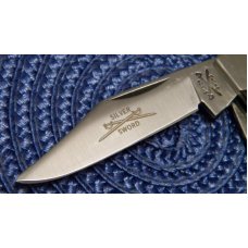 Camillus USA Silver Sword Metal/Wood #834 3 Blade Folding Knife - NIB Camillus USA Silver Sword Metal/Wood #834 3 Blade Folding Knife - NIB