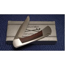 Camillus USA Silver Sword Metal/Wood #818 Lockback Knife - NIB Camillus USA Silver Sword Metal/Wood #818 Lockback Knife - NIB