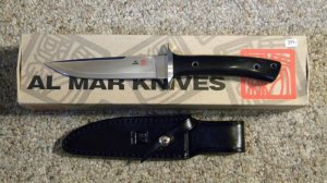 Al Mar Seki Japan Micarta Shiva Fixed Blade Sheath Knife - NIB
