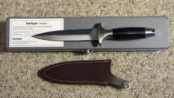 Kershaw Japan 1007 Trooper Fixed Blade Sheath Knife c.July 2003 - NIB
