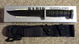 KA-BAR Olean, NY USA 1281 D2 Extreme Serrated Edge Eagle Fixed Blade Sheath Knife - NIB
