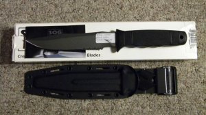 SOG Seki Japan 2000 S37 Navy Seal Issue Fixed Blade Sheath Knife - NIB