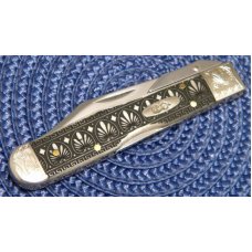 Case XX USA 2010 Carved Natural Bone 611 1/2L SS Engraved Bolsters Cheetah Cub Knife - NIB Case XX USA 2010 Carved Natural Bone 611 1/2L SS Engraved Bolsters Cheetah Cub Knife - NIB