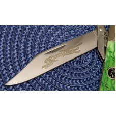 Case XX USA 2003 Green Barbed Wire Bone 6111 1/2L SS Cheetah Knife - NIB Case XX USA 2003 Green Barbed Wire Bone 6111 1/2L SS Cheetah Knife - NIB