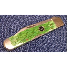 Case XX USA 2003 Green Barbed Wire Bone 6111 1/2L SS Cheetah Knife - NIB Case XX USA 2003 Green Barbed Wire Bone 6111 1/2L SS Cheetah Knife - NIB