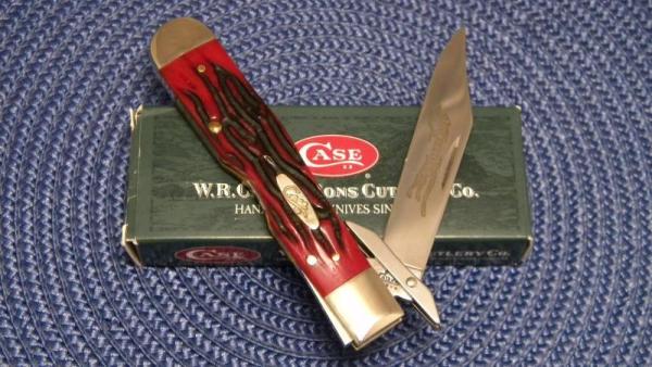 Case XX USA 2002 Red Oak Bone 6111 1/2L SS Cheetah Knife - NIB Case XX USA 2002 Red Oak Bone 6111 1/2L SS Cheetah Knife - NIB