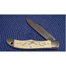 Schrade USA SC500 Rams Scrimshaw Folding Hunter Linerlock Knife c.1980 - NIB Schrade USA SC500 Rams Scrimshaw Folding Hunter Linerlock Knife c.1980 - NIB