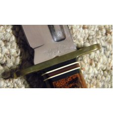 Western USA W46-8 Wood Fixed Blade Sheath Knife Western USA W46-8 Wood Fixed Blade Sheath Knife