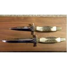 Gerber Portland ORE USA Stag Mark I & Mark II Presidents Collection Fixed Blade Sheath Knives - NIB Gerber Portland ORE USA Stag Mark I & Mark II Presidents Collection Fixed Blade Sheath Knives - NIB