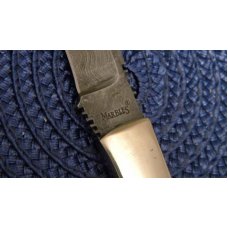 Marbles Bench Made by Tak Fukuta Seki Japan Bone Damascus Fixed Blade Knife c.1990's - NIB Marbles Bench Made by Tak Fukuta Seki Japan Bone Damascus Fixed Blade Knife c.1990's - NIB