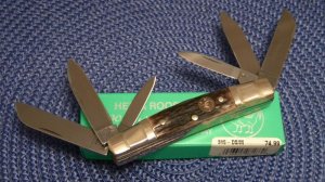 Hen and Rooster Bertram Cutlery Solingen Germany Stag 345-DS Mustang 6 Blade Congress Knife - NIB
