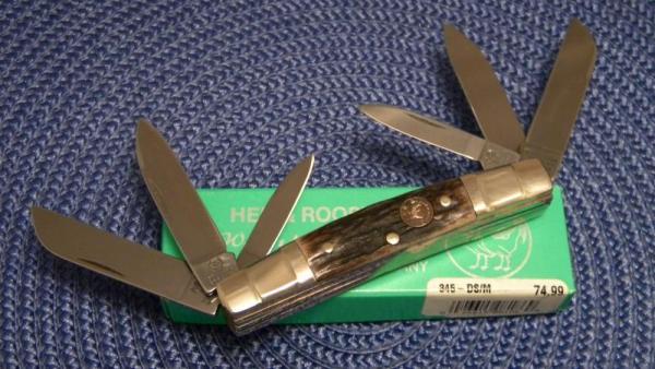 Hen and Rooster Bertram Cutlery Solingen Germany Stag 345-DS Mustang 6 Blade Congress Knife - NIB Hen and Rooster Bertram Cutlery Solingen Germany Stag 345-DS Mustang 6 Blade Congress Knife - NIB
