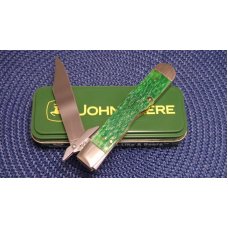 Case XX USA 2002 Bright Green Bone 6111 1/2L SS John Deere Cheetah Knife - NIB Case XX USA 2002 Bright Green Bone 6111 1/2L SS John Deere Cheetah Knife - NIB