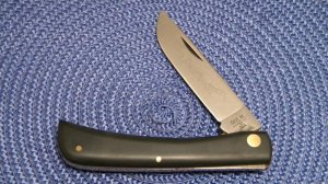 Case XX SS USA 9 Dot (1981) Black 2138L SS Linerlock Sod Buster Knife