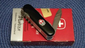 Wenger Delemont Switzerland Stainless Black King Arthur Swiss Army Knife 
