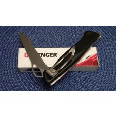 Wenger Switzerland Stainless Black Ranger 151 Folding Linerlock Knife with Pocket Clip - NIB Wenger Switzerland Stainless Black Ranger 151 Folding Linerlock Knife with Pocket Clip - NIB