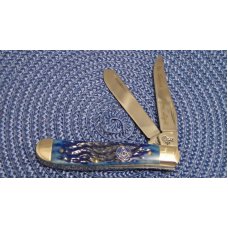 Case XX USA 1 Dot (1999) Blue Bone B6207 SS Freemasonry Commemorative Mini Trapper Knife - NIB Case XX USA 1 Dot (1999) Blue Bone B6207 SS Freemasonry Commemorative Mini Trapper Knife - NIB