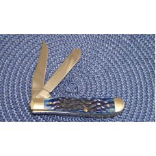 Case XX USA 1 Dot (1999) Blue Bone B6207 SS Freemasonry Commemorative Mini Trapper Knife - NIB Case XX USA 1 Dot (1999) Blue Bone B6207 SS Freemasonry Commemorative Mini Trapper Knife - NIB