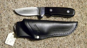 Linder 440 Solingen Germany Rostfrei Dark Wood Fixed Blade Sheath Knife