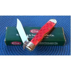 Case XX USA 2003 Red Bone 6111 1/2L SS Engraved Bolsters Cheetah Knife - NIB Case XX USA 2003 Red Bone 6111 1/2L SS Engraved Bolsters Cheetah Knife - NIB