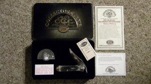 Case XX USA 2001 Bone 61953 L SS Russlock Case Collectors Lifetime Memeber Annual Knife - NIB