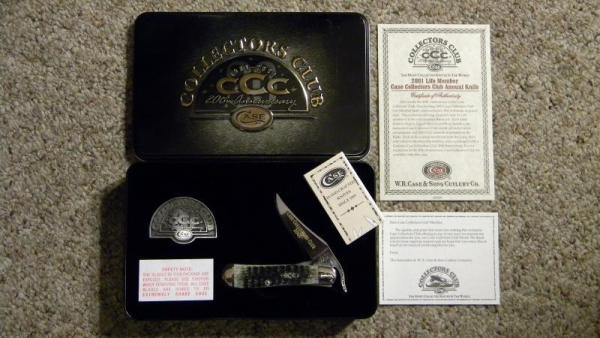 Case XX USA 2001 Bone 61953 L SS Russlock Case Collectors Lifetime Memeber Annual Knife - NIB Case XX USA 2001 Bone 61953 L SS Russlock Case Collectors Lifetime Memeber Annual Knife - NIB
