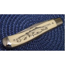 Schrade USA SC503 Scrimshaw Delrin Linerlock Trapper Knife c.1982 - NIB Schrade USA SC503 Scrimshaw Delrin Linerlock Trapper Knife c.1982 - NIB