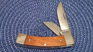 Schrade + USA C642 3rd Generation Wood 2 Blade Knife