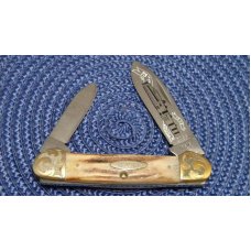 Case XX SS USA 10 Dot (1980) Stag 75th Anniversary Canoe Set in Wood Display - Engraved Bolsters Case XX SS USA 10 Dot (1980) Stag 75th Anniversary Canoe Set in Wood Display - Engraved Bolsters