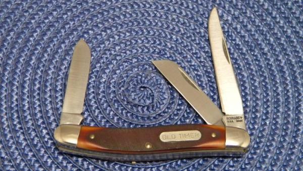 Schrade + USA 98OT Old Timer Delrin Ramrod Stockman Knife Schrade + USA 98OT Old Timer Delrin Ramrod Stockman Knife