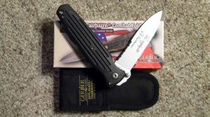 Gerber USA Model 05790 Applegate Fairbairn Combat Folding Knife and Pouch - NIB