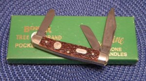 Boker Solingen Germany Tree Brand Classic Bone 7588 Stockman Knife c..1970's - NIB