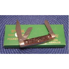 Boker Solingen Germany Tree Brand Classic Bone 7588 Stockman Knife c..1970's - NIB Boker Solingen Germany Tree Brand Classic Bone 7588 Stockman Knife c..1970's - NIB
