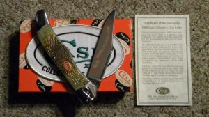 Case XX SS USA Bone 6165 Folding Hunter Knife Case Collector's Club 5th Anniversary 1981-1986 - NIB
