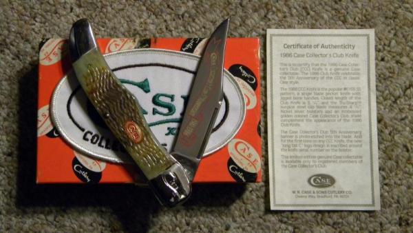 Case XX SS USA Bone 6165 Folding Hunter Knife Case Collector's Club 5th Anniversary 1981-1986 - NIB Case XX SS USA Bone 6165 Folding Hunter Knife Case Collector's Club 5th Anniversary 1981-1986 - NIB