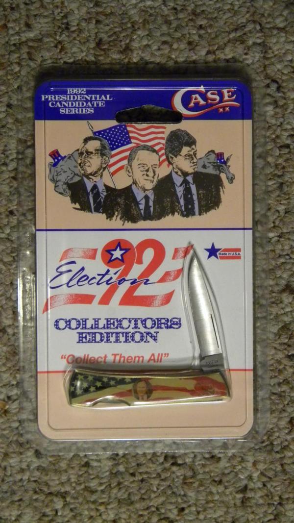Case XX USA M1059L SS Lockback Knife 1992 Presidential Candidate Series George Bush Case XX USA M1059L SS Lockback Knife 1992 Presidential Candidate Series George Bush