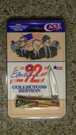 Case XX USA M1059L SS Lockback Knife 1992 Presidential Candidate Series Ross Perot