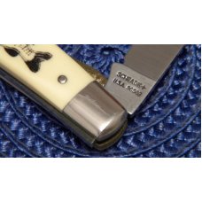 Schrade + USA SC503 Scrimshawed Delrin Linerlock Trapper Knife Schrade + USA SC503 Scrimshawed Delrin Linerlock Trapper Knife