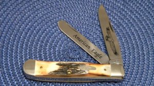 Case XX Bradford, PA USA 1992 Stag 5254 SS American Eagle Trapper Knife