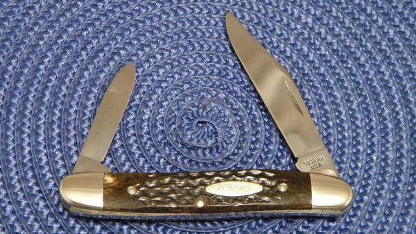Case XX USA 1 Dot (1979) Bone 06247 PEN 2 Blade Stockman Knife Case XX USA 1 Dot (1979) Bone 06247 PEN 2 Blade Stockman Knife
