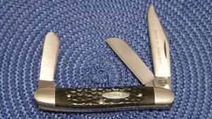 Case XX Stainless USA 1 Dot (1979) Bone 6347 HP SSP Tested XX Razor Edge Stockman Knife