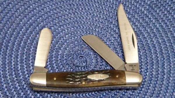Case XX Stainless USA 10 Dot (1980) Bone 6347 HP SSP Tested XX Razor Edge Stockman Knife Case XX Stainless USA 10 Dot (1980) Bone 6347 HP SSP Tested XX Razor Edge Stockman Knife