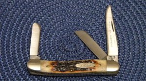 Case XX Stainless USA 5 Dot (1985) Bone 6318 HP SSP Tested XX Razor Edge Stockman Knife