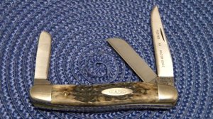 Case XX Stainless USA 1 Dot (1979) Bone 6318 HP SSP Tested XX Razor Edge Stockman Knife